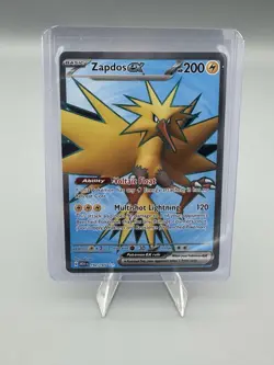 Pokemon TCG Zapdos EX Full Art Ultra Rare Holo Card 192/165 Scarlet & Violet 151 - Image 1