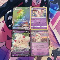 Pokemon TCG | Alcremie X4 Card Bundle | Champions Path, Rainbow & More - Image 1