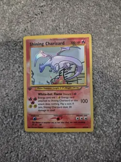 Shining Charizard 1st Edition Gold Pokemon Card 107/105 Custom Made - Image 1