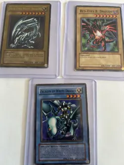 yugioh cards lot Of 3.. Blue Eyes White Dragon, Red Eyes B Dragon, Paladin Of Wh - Image 1