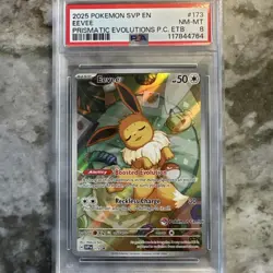 PSA 8 Eevee - 173 (Pokemon Center Exclusive) Sv: Prismatic Evolutions Promo Card - Image 1