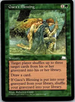 Magic the Gathering GAEA'S BLESSING #129/167 Weatherlight 1997 Green Uncommon LP - Image 1