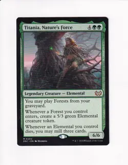 MAGIC THE GATHERING MTG COMMANDER: DUSKMOURN TITANIA, NATURE'S FORCE - Image 1