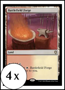 MTG - 4 x Battlefield Forge - Bloomburrow Commander - Playset 4x x4 - Image 1