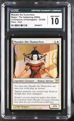 MASAKO THE HUMORLESS Champions of Kamigawa Foil CGC 10 Gem Mint MTG [Nos] - Image 1