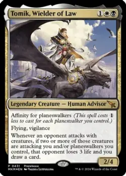 Light Play, English MTG Foil Tomik, Wielder of Law - Foil - Prerelease Promo Mur - Image 1