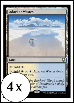 MTG - 4 x Adarkar Wastes - Bloomburrow Commander - Playset 4x x4 - Image 1