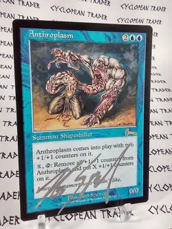 ANTHROPLASM mtg Signed by Ron Spencer Urza's Legacy Rare (#1) - Image 1