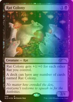 MTG Magic the Gathering Rat Colony (36/2044) Secret Lair Drop Series LP FOIL - Image 1