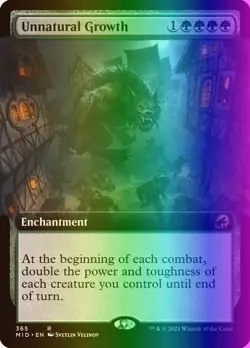 MTG Unnatural Growth (365/553) Innistrad Midnight Hunt LP FOIL - Image 1