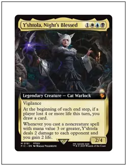 1x Y'shtola, Night's Blessed, Extended Art, Final Fantasy, Magic MTG NM - Image 1