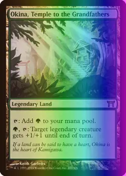 MTG Okina, Temple to the Grandfathers (280/317) Champions of Kamigawa LP FOIL - Image 1