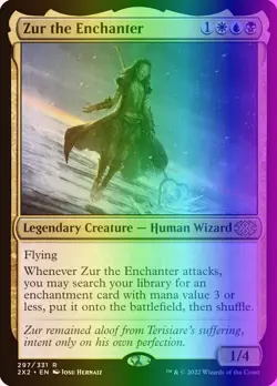 MTG Magic the Gathering Zur the Enchanter (297/686) Double Masters 2022 LP FOIL - Image 1
