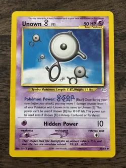 Unown [B] 39/64 Neo Revelation Unlimited - LP+ Pokemon TCG WOTC 2001 - Image 1
