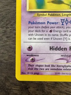 Unown [Y] 40/64 Neo Revelation Unlimited - NM- to LP+ Pokemon TCG WOTC 2001 - Image 4