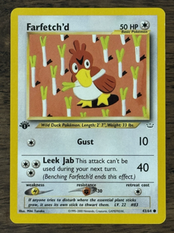 Farfetch’d 43/64 Neo Revelation - LP‑MP Common Pokemon Card (1st Edition) - Image 1