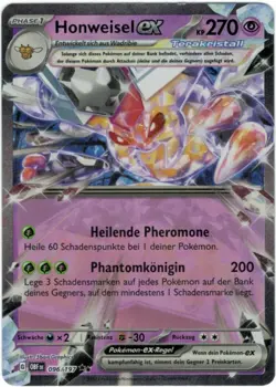 Pokemon Honweisel ex Double Rare Obsidianflammen OBF 096/197 Near Mint Deutsch - Image 1