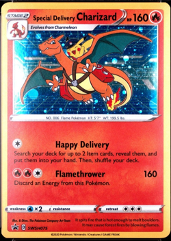Special Delivery Charizard SWSH075 SWSH Sword & Shield Pokemon Promo Cards Holo - Image 1