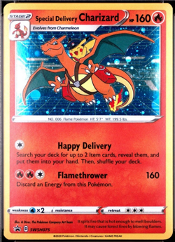 Special Delivery Charizard SWSH075 SWSH Sword & Shield Pokemon Promo Cards Holo - Image 2