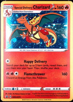Special Delivery Charizard SWSH075 SWSH Sword & Shield Pokemon Promo Cards Holo - Image 3