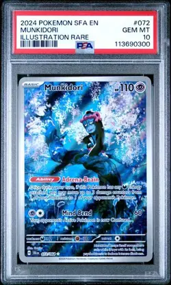 2024 POKEMON SFA EN-SHROUDED FABLE #072 MUNKIDORI PSA 10 - Image 1