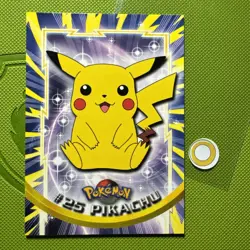 25 Pikachu 1999 Topps Pokemon TV Animation Series 1 NM - Image 1