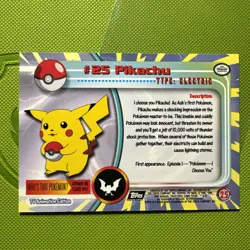 25 Pikachu 1999 Topps Pokemon TV Animation Series 1 NM - Image 2
