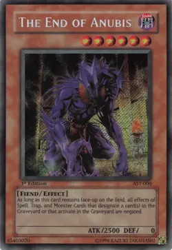 Yugioh The End of Anubis AST-000 Secret Rare 1st Edition LP - Image 1