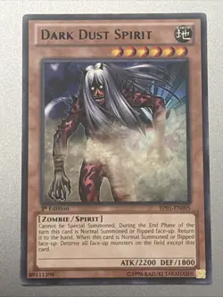 Yu-Gi-Oh! TCG Dark Dust Spirit BP01-EN005 Black Rare 1st Edition LP - Image 1