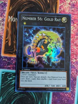 Yu-Gi-Oh! Number 56: Gold Rat ZTIN-EN013 1st Edition Super Rare NM - Image 1