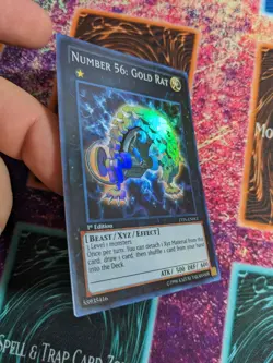 Yu-Gi-Oh! Number 56: Gold Rat ZTIN-EN013 1st Edition Super Rare NM - Image 2
