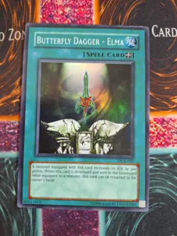 Yu-Gi-Oh! TCG Butterfly Dagger - Elma DCR-032 Super Rare OG Unlimited NM/LP - Image 1