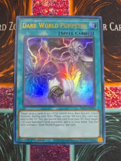 Yu-Gi-Oh! TCG Dark World Puppetry SR13-EN025 Ultra Rare 1st Edition Near Mint - Image 1