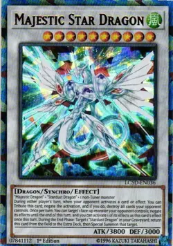 MAJESTIC STAR DRAGON HOLO YuGiOh YU GI OH Custom Anime Collectible Card - Image 1