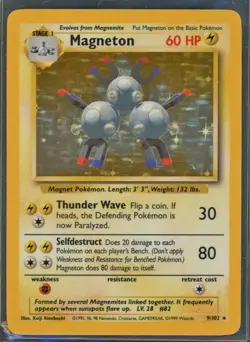 Pokemon Cards - Magneton 9/102 - Base Set eBay Live 15th Aug 4pm - Image 1