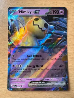 Pokemon - Mimikyu ex - SVP004 - Black Star Promo - Half Art Card - NM - Image 1