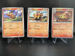Tepig, Pignite, And Emboar Pokemon Cards White Flare - Image 1