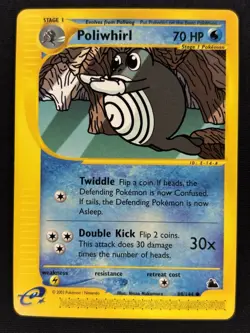 Poliwhirl 88/144 - Skyridge E-Reader Pokemon Card Non-Holo - LP/NM - Image 1