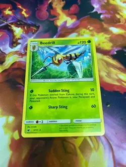 Beedrill 3/111 Sm-Crimson Invasion Regular NM-Mint Pokemon Card TCG - Image 1