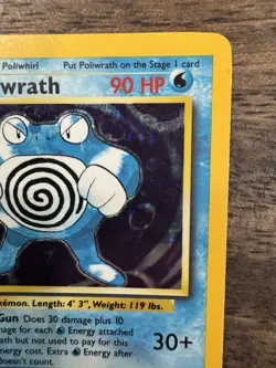 Poliwrath Holo 13/102 Base Set - LP-/MP+ PSA 6-7 condition Pokemon Card WOTC - Image 3