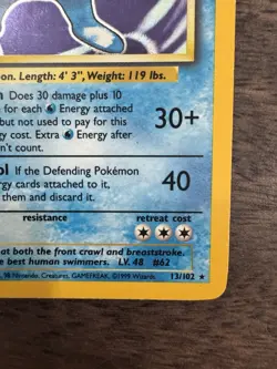 Poliwrath Holo 13/102 Base Set - LP-/MP+ PSA 6-7 condition Pokemon Card WOTC - Image 5