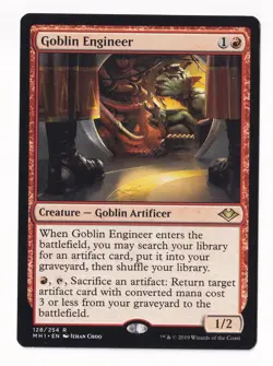 Magic the Gathering Modern Horizons #128 Goblin Engineer - Image 1
