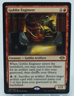 Magic the Gathering Modern Horizons #128 Goblin Engineer - Image 3