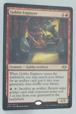 Magic the Gathering Modern Horizons #128 Goblin Engineer - Image 5