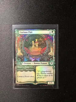 Curious Pair 296/269 - Alternate Showcase Foil Throne of Eldraine NM MTG - Image 1
