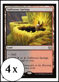 MTG - 4 x Sulfurous Springs - Duskmourn Commander - Playset 4x x4 - Image 1
