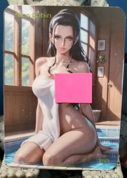 T 50 Nico Robin One Piece Spicy Towel Lonestar Customs Waifu S3 BB Topless Card - Image 1
