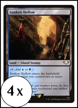 MTG - 4 x Sunken Hollow - Playset of 4 - Warhammer 40K Commander - Image 1