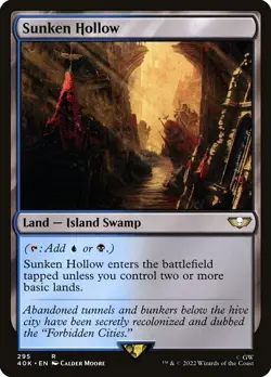 MTG - 4 x Sunken Hollow - Playset of 4 - Warhammer 40K Commander - Image 2