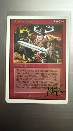 Magic: The Gathering Keldon Warlord Card Signed Unlimited Edition - Image 1